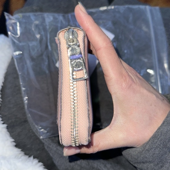 Coach pink long wallet with silver hardware signature monogram brown lined ๐ - Picture 3 of 12